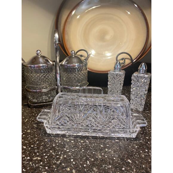 Vintage Crystal serving set - Picture 2 of 7